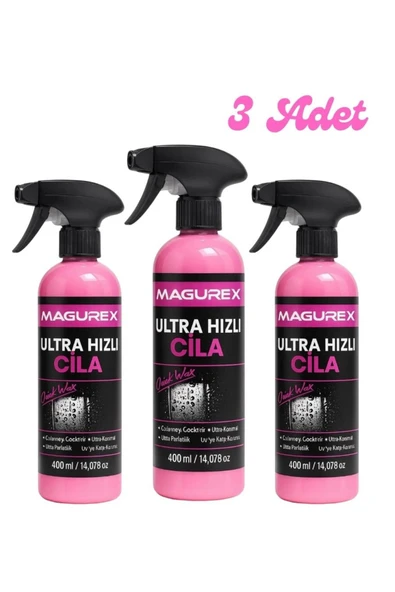 MAGUREX 3'lü Avantaj Paketi - Ultra Hızlı Cila Seramik Katkılı Islak ve Kuru Uygulama Oto Parlatıcı ürün görseli 1