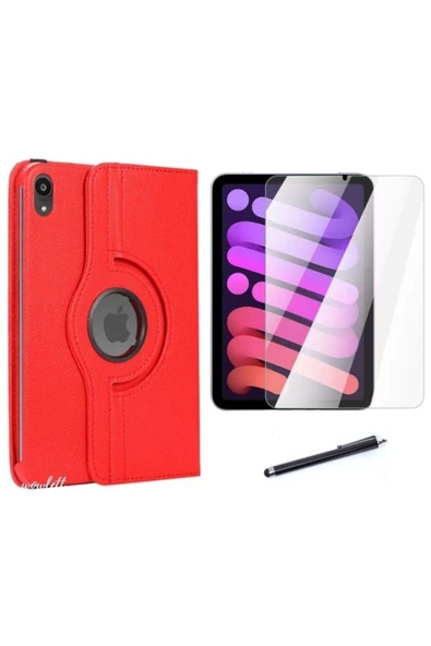 corcishop Ipad Mini 7 2024 /mini 6 Döner Standlı Tablet Kılıfı Ekran Koruyucu Ve Dokunmatik Kalem ürün görseli 1