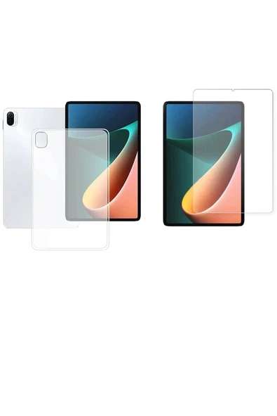 corcishop Xiaomi Mi Pad 5 Şeffaf Silikon Uyumlu Kılıf + Nano Ekran Koruyucu ürün görseli 1