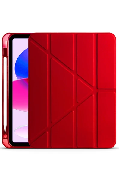 corcishop Samsung Galaxy Tab S9 Fe 10.9 SM-X510 Kılıf Kalem Bölmeli Farklı Stand Arkası Yumuşak Silikon ürün görseli 1