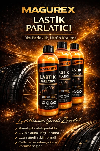 MAGUREX LASTİK PARLATICI(SÜNGER HEDİYELİ) - Resim 3