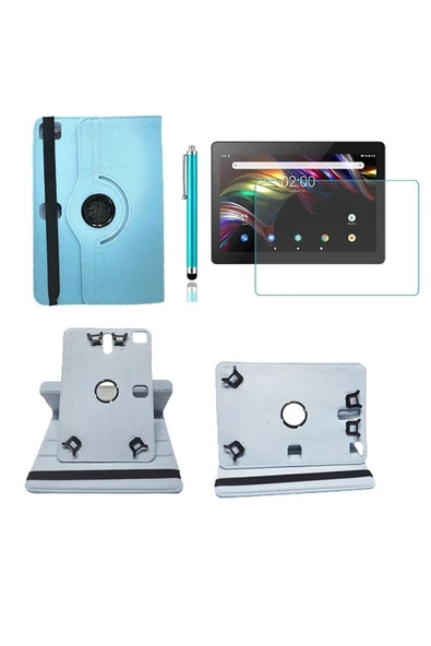 corcishop V Tab Z2 Lte Tablet Kılıfı Kamera Yeri Uyumlu Unıversal Standlı Kılıf + Kırılmaz Cam + Kalem ürün görseli 1