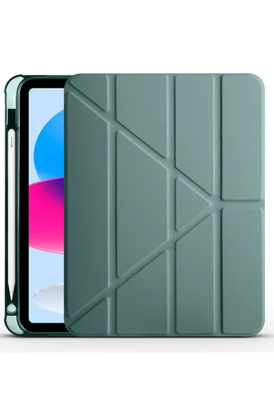 corcishop Samsung Galaxy Tab A8 10.5 SM-X200 Kılıf Kalem Bölmeli Farklı Stand Arkası Yumuşak Silikon ürün görseli 1