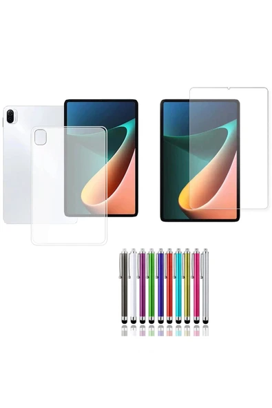 corcishop Xiaomi Mi Pad 5 Uyumlu Silikon Kılıf + Nano Ekran Koruyucu + Kalem ürün görseli 1