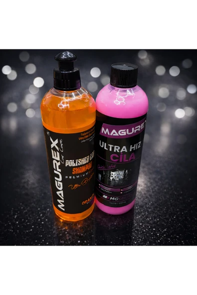 MAGUREX Muhteşem İkili(POLISHED CAR SHAMPOO ULTRA HIZLI CİLA)(CİLA BEZİ VE SÜNGER HEDİYELİ) ürün görseli 1