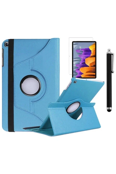 corcishop Galaxy Tab A T510 T515 T517 Uyumlu Dönebilen Deri Standlı Tablet Kılıfı + Ekran Koruyucu + Kalem ürün görseli 1