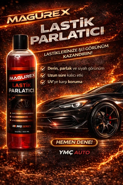 MAGUREX LASTİK PARLATICI(SÜNGER HEDİYELİ) - Resim 4