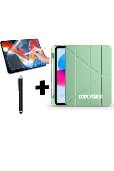 corcishop Samsung Galaxy Tab S6 Lite P610 / Sm-p620 Tablet Kılıfı Kalemlikli Silikon Ekran Koruyucu Kalem ürün görseli 1
