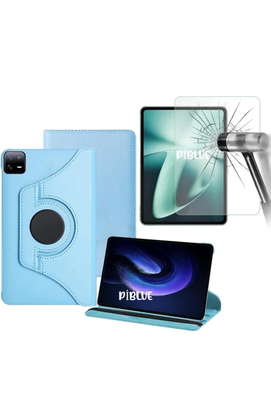 corcishop Xiaomi Pad 6 / 6 Pro 11 İnç Modeli İle Uyumlu 360° Dönerli Tablet Kılıfı + Ekran Koruyucu ürün görseli 1