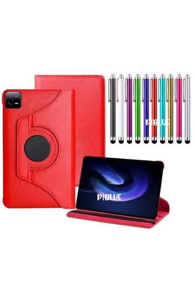 corcishop Xiaomi Pad 6 / 6 Pro 11 İnç Modeli İle Uyumlu 360° Dönerli Tablet Kılıfı + Kalem ürün görseli 1