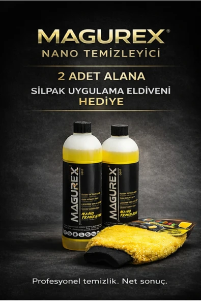 MAGUREX NANO TEMİZLEYİCİ 2 ADET SİLPAK UYGULAMA ELDİVENİ HEDİYE ürün görseli 1