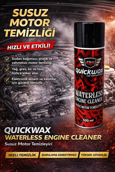 quickwax SUSUZ MOTOR TEMİZLEYİCİ(MİKROFİBER ZOR KİR BEZİ HEDİYELİ) ürün görseli 1