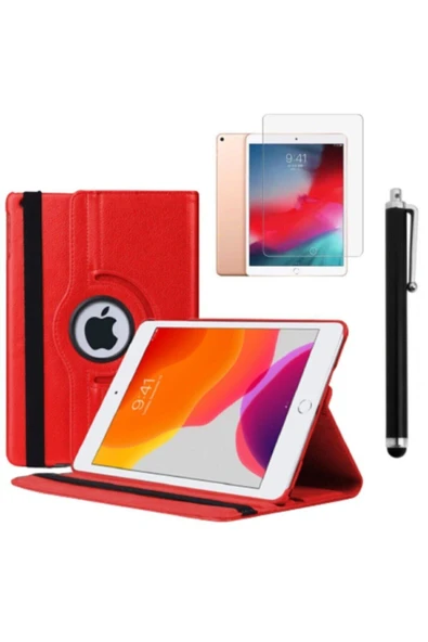 corcishop Apple Ipad 5 Nesil 9.7 2017 Uyumlu Standlı Deri Tablet Kılıfı ve Ekran Koruyucu ve Kalem A1822 A1825 ürün görseli 1