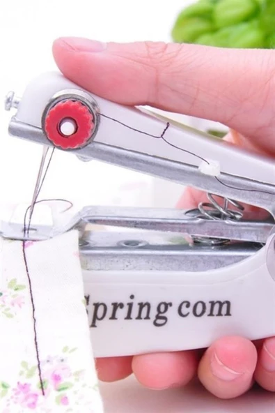Spring Come Mini Kolay Seyehat ve Ev Tipi El Dikiş Dikme Makinası - Resim 9
