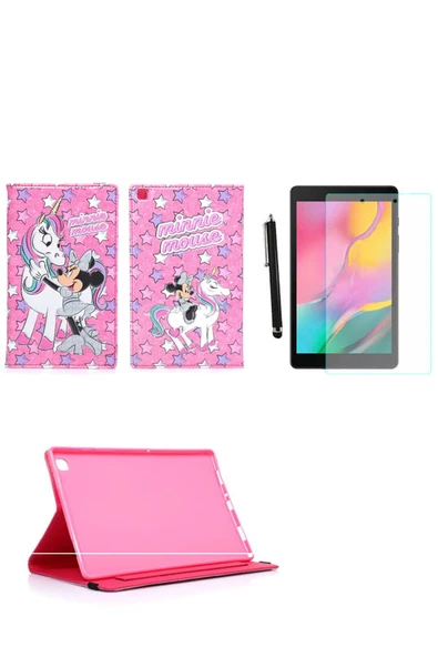 corcishop Samsung Galaxy Tab A7 Sm-t500/507 Kılıf Kabartma Resimli Kılıf + Ekran Koruyucu + Kalem ürün görseli 1