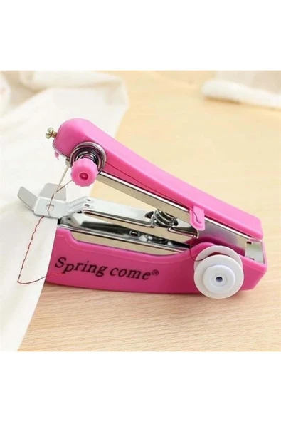 Spring Come Mini Kolay Seyehat ve Ev Tipi El Dikiş Dikme Makinası - Resim 6
