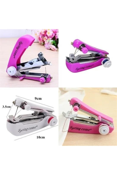 Spring Come Mini Kolay Seyehat ve Ev Tipi El Dikiş Dikme Makinası - Resim 7