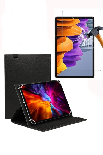 corcishop Hometech Alfa 7 Rs Üniversal 360 Standlı Kılıf + Ekran Koruyucu ürün görseli 1