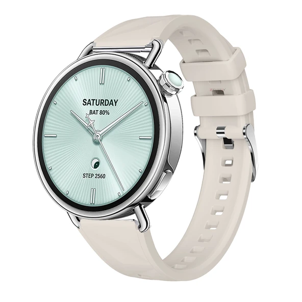 Sneezy Mi Watch S4 41mm İle Uyumlu Prism Metal Tokalı Soft Yumuşak Silikon Kordon  Starlight ürün görseli 1