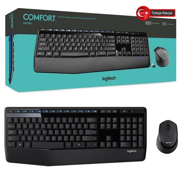 LOGITECH MK345, 920-006514, Kablosuz, Türkçe Q, Klavye Mouse Set - Resim 5
