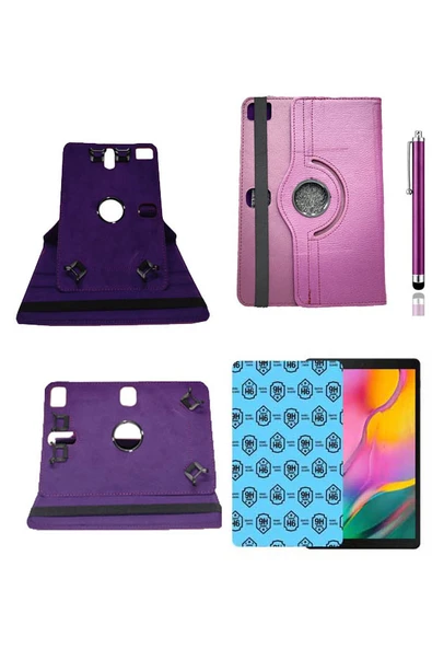 corcishop Casper L8 Uyumlu Kılıf 360° Dönerli Unıversal Standlı Kılıf + Nano Ekran Koruyucu + Kalem ürün görseli 1