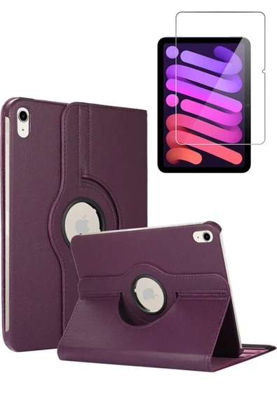 corcishop Apple Ipad Mini 7 2024 /mini 6 2021 Kılıf Uyumlu 360° Dönerli Tablet Kılıfı Ekran Koruyucu ürün görseli 1