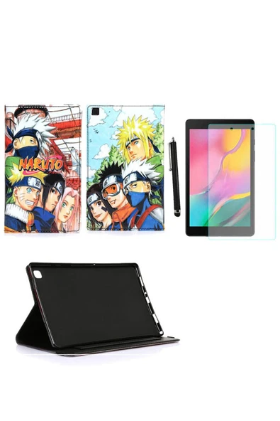 corcishop Samsung Galaxy Tab A 10.1 2019 Sm T510 T515 T517 Kılıf Kabartma Resimli Kılıf+ Ekran Koruyucu+ Kalem ürün görseli 1