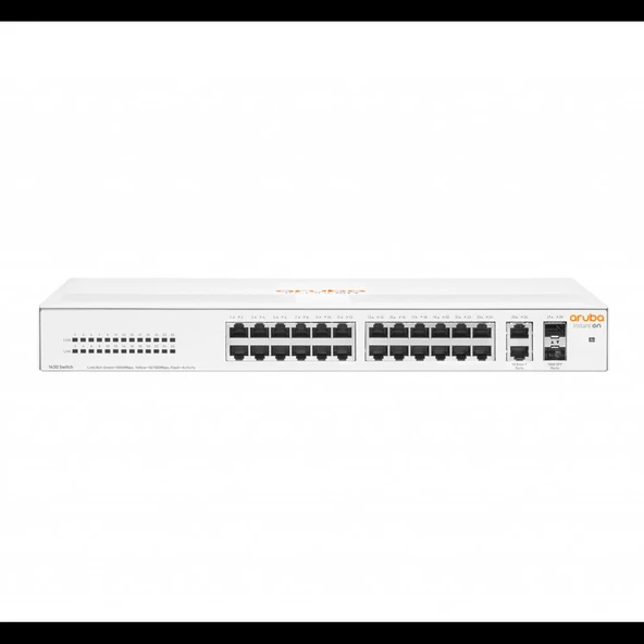 HP Aruba Instant On, R8R50A, 1430-24G, 24Port, GigaBit, 2 Port GigaBit SFP, Yönetilemez,Masaüstü Switch ürün görseli 1