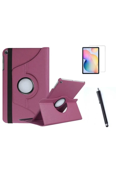 corcishop Samsung Galaxy Tab S6 Lite P610 / Sm-p620 360 Rotating Stand Deri Kılıf Seti ürün görseli 1