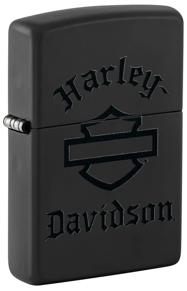 Zippo Harley Davidson Black Logo Dizayn Çakmak ürün görseli 1