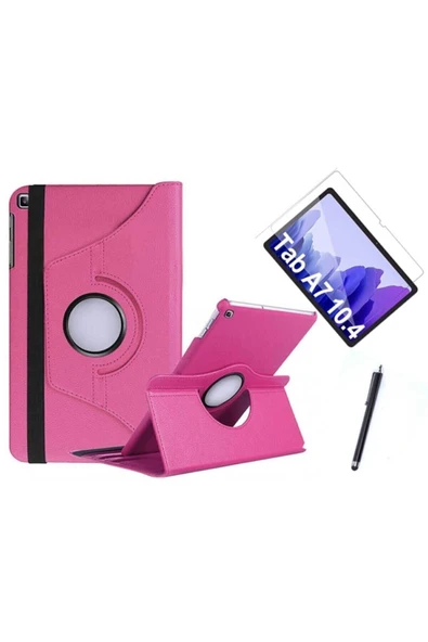 corcishop Samsung Galaxy Tab A7 T500 360 Rotating Stand Deri Kılıf Seti ürün görseli 1
