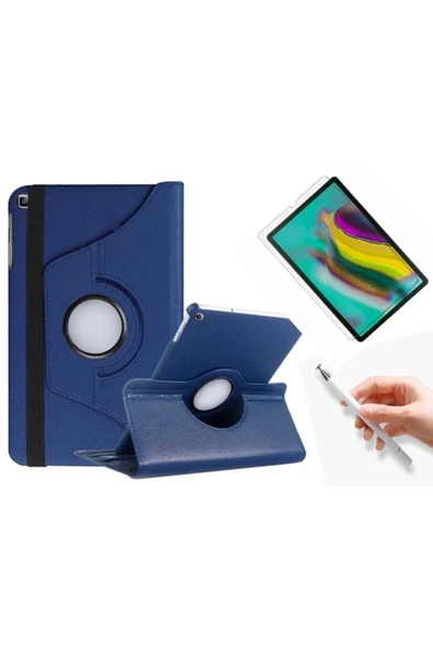 corcishop Samsung Galaxy Tab A7 Lite Sm-t225 360 Rotating Deri Kılıf + Nano Ekran Koruyucu + Dokunmatik Kalem ürün görseli 1