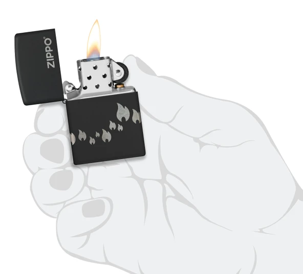 Zippo Shadow Flame Dizayn Çakmak - Resim 4