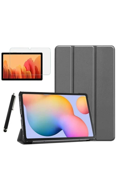 corcishop Samsung Uyumlu Galaxy Tab A7 T500 T505 T507 Smart Cover Tablet Kılıfı + Ekran Koruyucu + Kalem ürün görseli 1