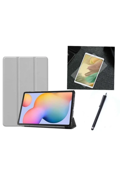 corcishop Samsung Uyumlu Galaxy Tab A7 Lite Sm-t225 Smart Cover Tablet Kılıfı + Ekran Koruyucu + Kalem ürün görseli 1