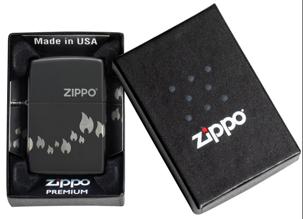 Zippo Shadow Flame Dizayn Çakmak - Resim 5