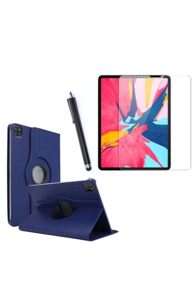 corcishop Ipad Pro 11 2020 Uyumlu (a2228,a2068,a2230) Dönen Tablet Kılıfı + Ekran Koruyucu + Kalem Seti ürün görseli 1