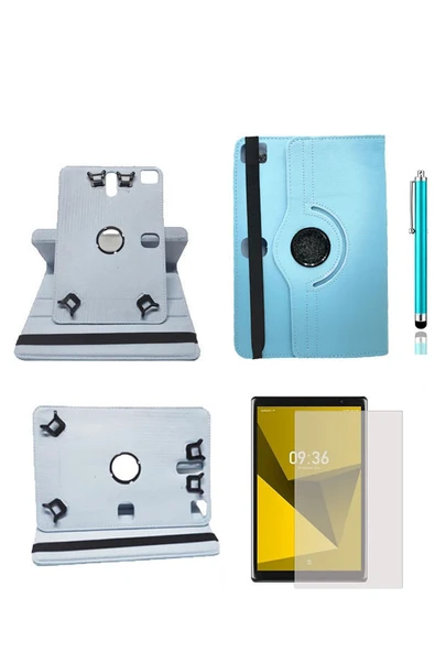corcishop Vorcom S12 Uyumlu Kılıf 360° Dönerli Unıversal Standlı Kılıf + Nano Ekran Koruyucu + Kalem ürün görseli 1