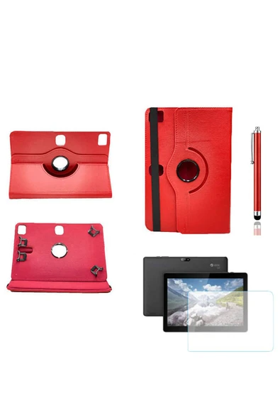 corcishop Hometech 10 Tm Uyumlu Kılıf 360° Dönerli Unıversal Standlı Kılıf + Nano Ekran Koruyucu + Kalem ürün görseli 1