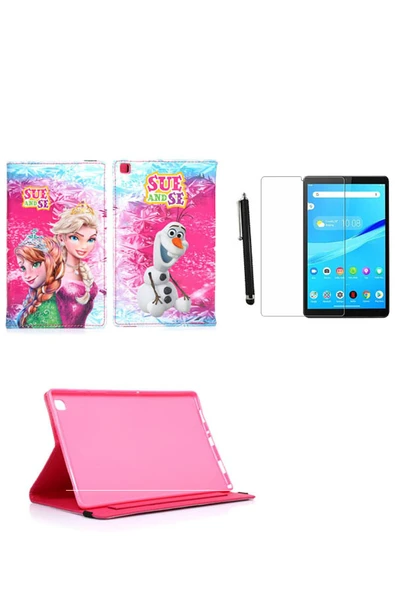 corcishop Huwaeı Mediapad T3 10 10.1" Kılıf Kabartma Resimli Kılıf + Ekran Koruyucu + Kalem ürün görseli 1