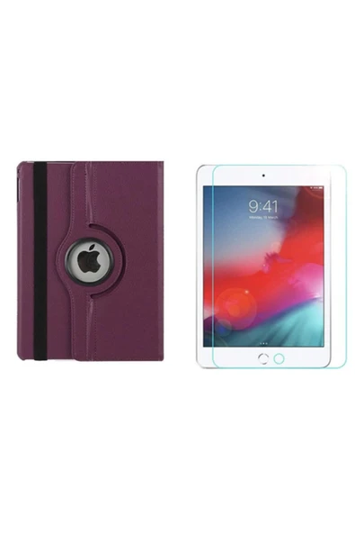 corcishop Apple Ipad 9. Nesil 10.2" Inç Uyumlu A2602 A2603 A2604 360° Dönerli Standlı Kılıf Ekran Koruyucu ürün görseli 1