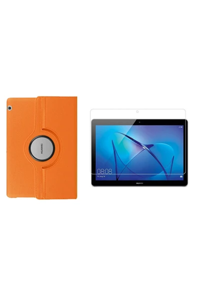 corcishop Huwaeı Mediapad T5 10 10.1" Uyumlu 360° Dönebilen Standlı Kılıf Ekran Koruyucu ürün görseli 1