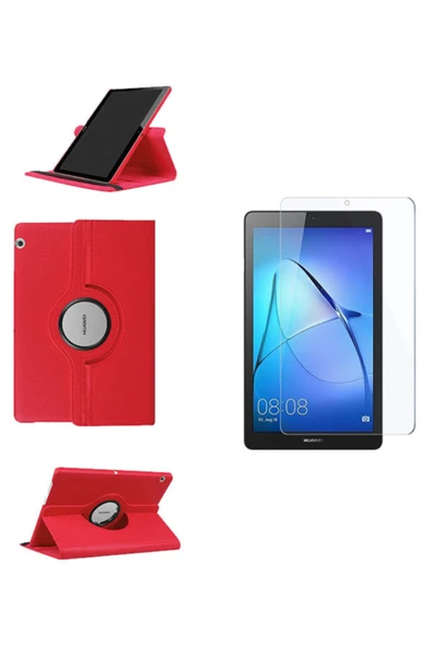 corcishop Huwaeı Mediapad T3 7" Uyumlu 360° Dönebilen Standlı Kılıf Ekran Koruyucu ürün görseli 1