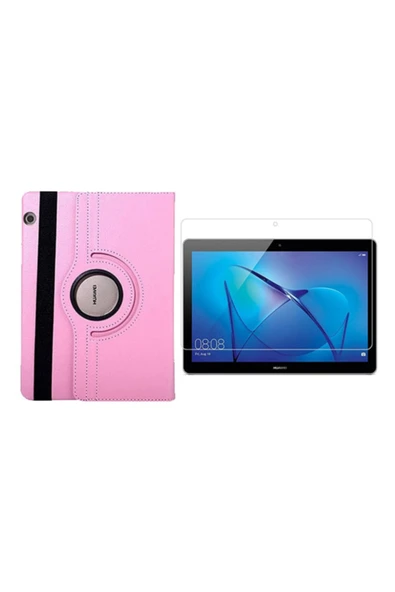 corcishop Huwaeı Mediapad T3 10 10.1" Uyumlu 360° Dönebilen Standlı Kılıf Ekran Koruyucu ürün görseli 1