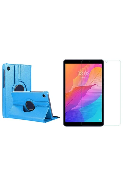 corcishop Huawei Mate Pad T10 - T10s 360 Derece Dönebilen Stantlı Tablet Kılıfı + Ekran Koruyucu ürün görseli 1