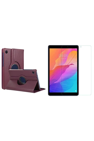 corcishop Huwaeı Mediapad T8 8" Uyumlu 360° Dönebilen Standlı Kılıf Ekran Koruyucu ürün görseli 1