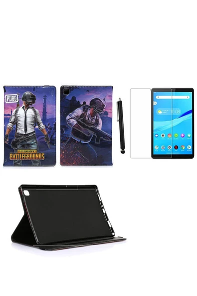 corcishop Huawei Mate Pad T10 - T10s Kılıf Kabartma Resimli Kılıf + Ekran Koruyucu + Kalem ürün görseli 1