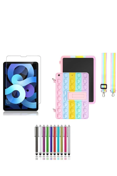 corcishop Uyumlu Ipad Air 4 10.9" A2316 A2324 A2325 Askılı Kılıf Popit Standlı Kılıf Ekran Koruyucu+kalem ürün görseli 1