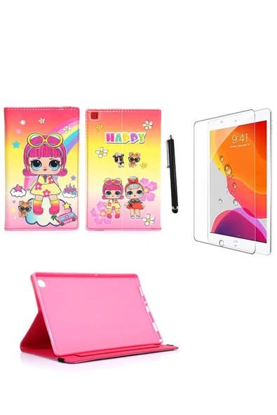 corcishop Apple Ipad 6.nesil 9.7" 2018 A1893 A1954 Kılıf Kabartma Resimli Kılıf + Ekran Koruyucu + Kalem ürün görseli 1