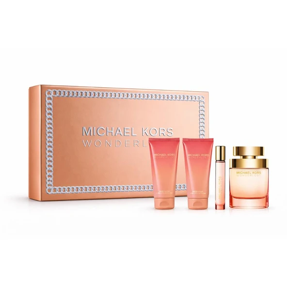 Michael Kors Wonderlust EDP 100 ml + Shower Gel 100 ml + Body Lotion 100 ml + Travel Spray 10 ml Kadın Parfüm Seti ürün görseli 1
